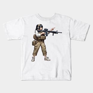 Tactical Girl Kids T-Shirt